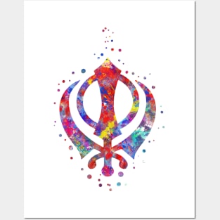 Khanda, Sikh symbol Posters and Art